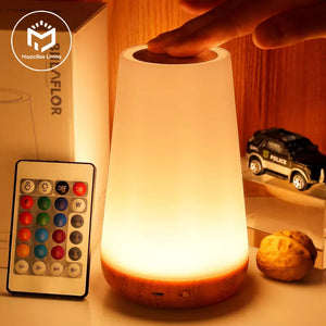 Luminária de Mesa Sensorial Cromoterapia para Bebês com Carregamento USB Rápido e Mudança de Cor