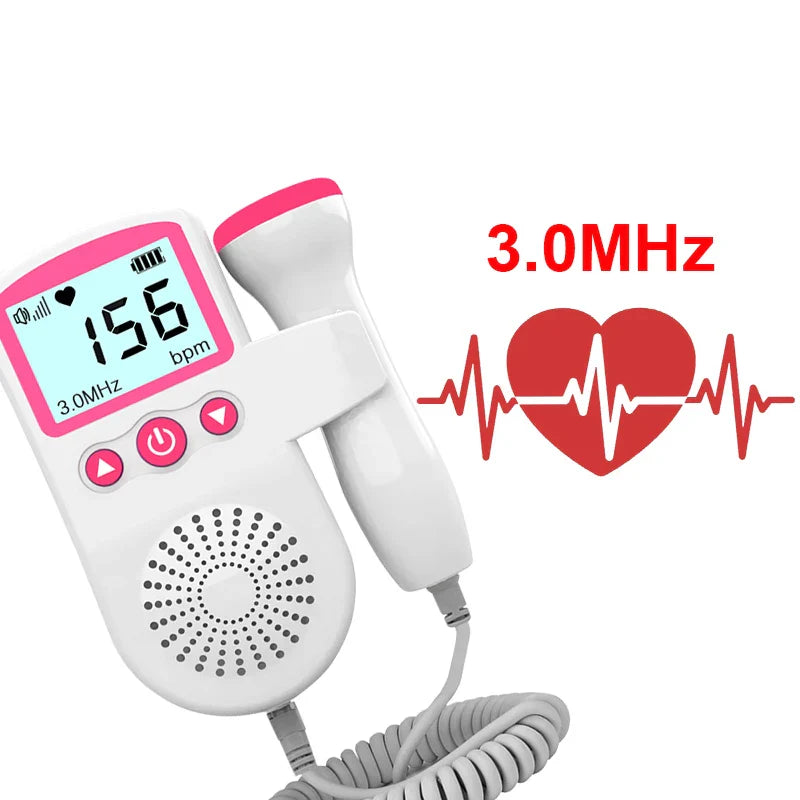 Monitor Azul Bebê de Frequência Cardíaca Fetal Doppler