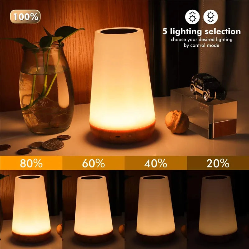 Luminária de Mesa Sensorial Cromoterapia para Bebês com Carregamento USB Rápido e Mudança de Cor