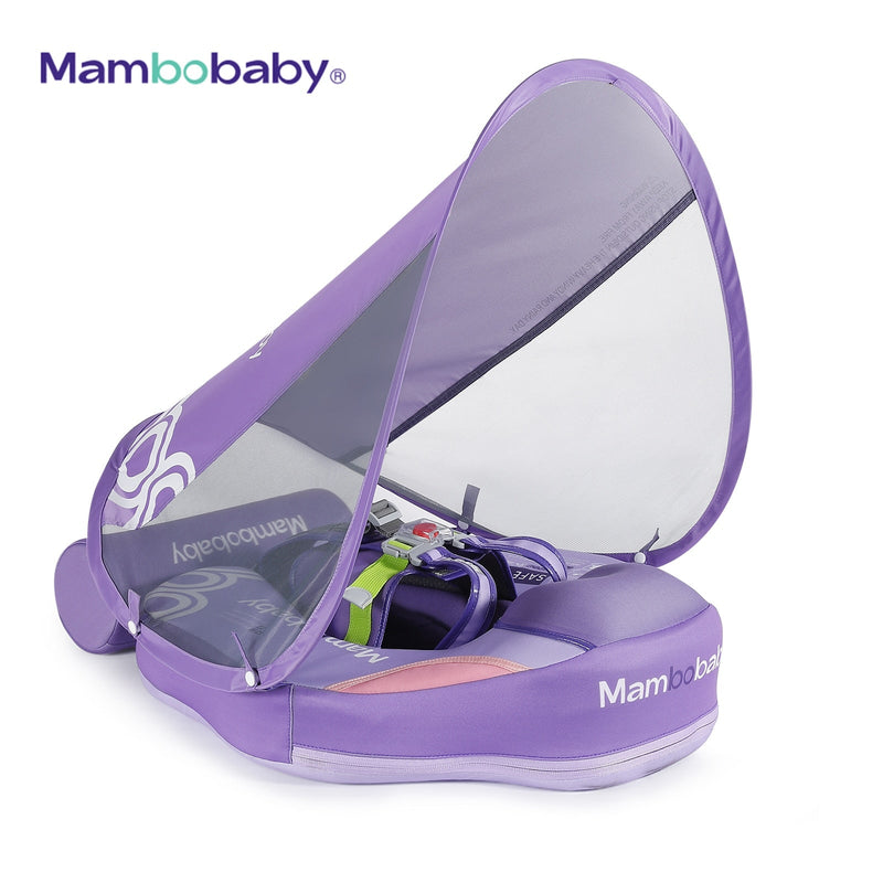 Mambobaby Premium Roxo Flutuador/Boia para Bebês Com Cinto de Segurança, Float Anti Impacto e e Proteção FPU 50+ (3 meses a 2 anos) (Internacional)