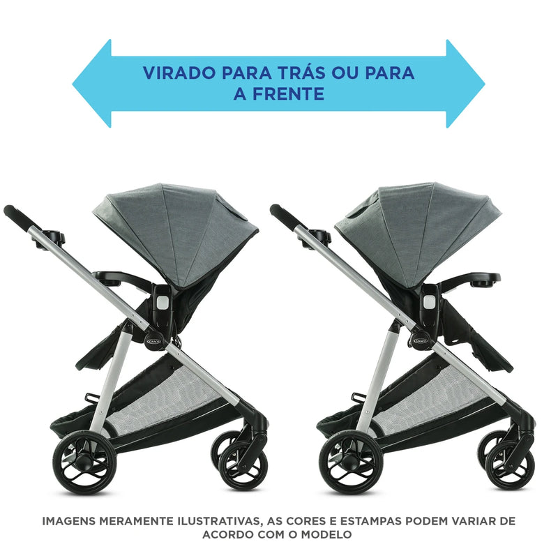 Carrinho Passeio c/ Bebê Conforto TS ModesElement Azul Graco