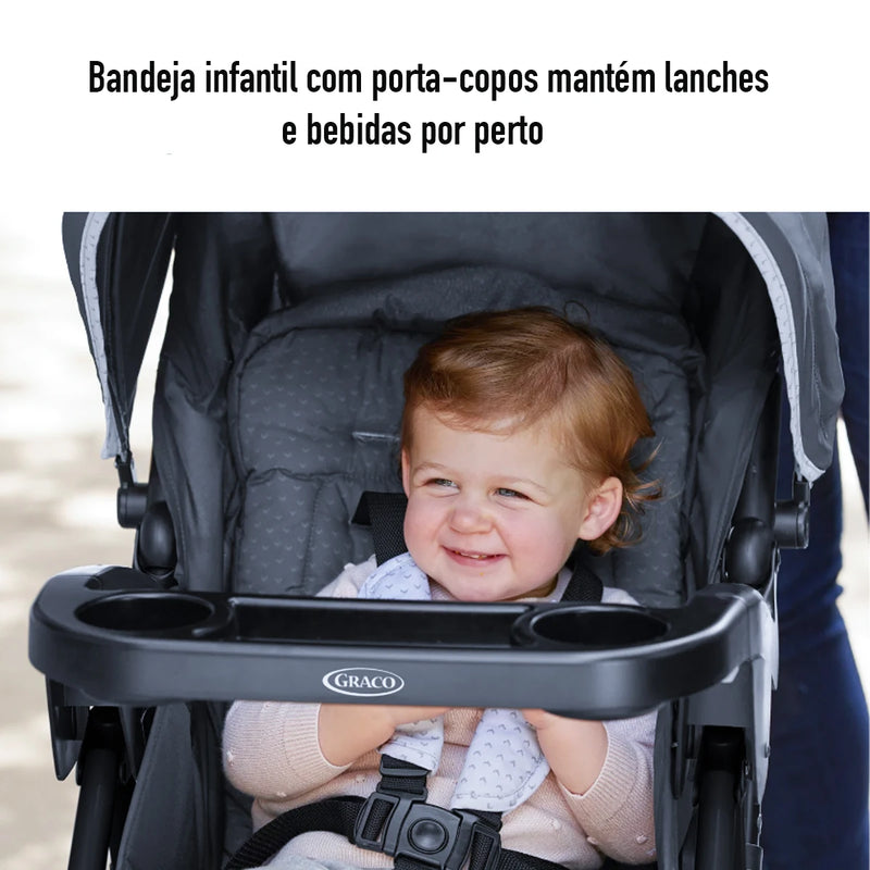 Carrinho de Passeio com Bebê Conforto Comfy Cruiser™ 2.0 Preto Graco