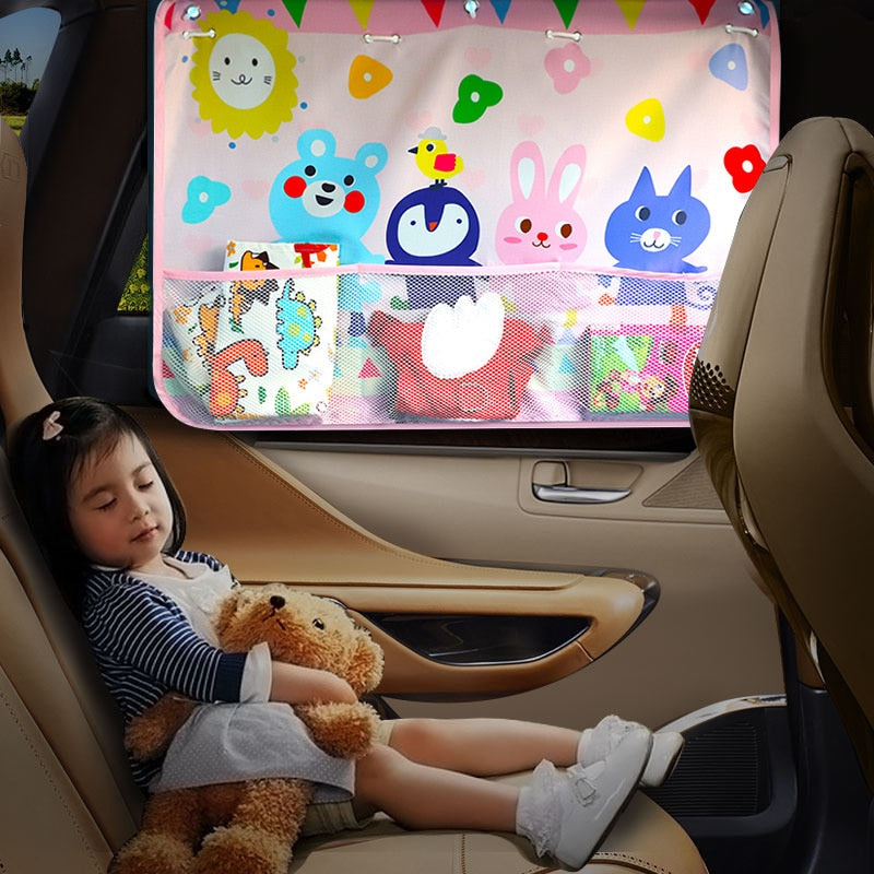 Cortina infantil com proteção UV Janela lateral ajustável para carro